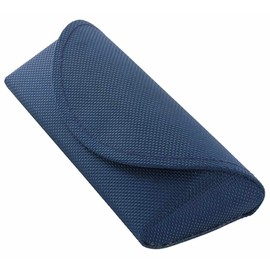Meigan 2236-02 Men's Stylish Slim Thin Compact Aluminum Semi-Hard Blue Glasses Case