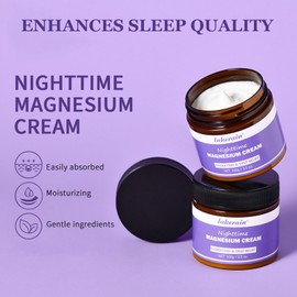 SWETIYOU Nighttime Magnesium Cream, Hydrating and Non-Greasy Lavender Topical Magnesium Cream & Body Lotion with Shea Butter and Vitamin E, Relaxation and Sweet Sleep, 3.5 oz