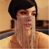 Rhinestone Wedding Headpieces Face Cover Mask Sparkly Sexy Nightclub Party