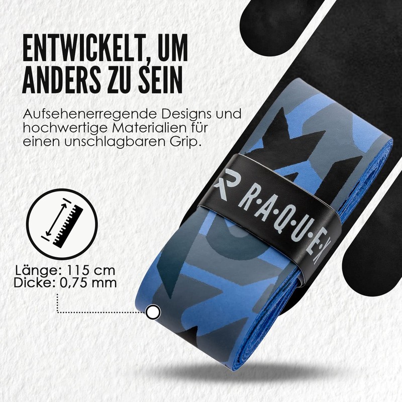 Raquex Evoke Camo Overgrip - Tennis Racket Grip Tape -