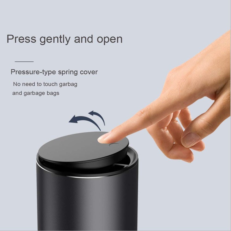 KOOMTOOM Alloy Mini Car Cup Holder Garbage Can, 300ml Dismountable