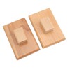 Musical Sand Block, Beech Wood Instrument with Sandpaperfor Music Teaching,