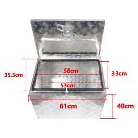 labwork 24"×17 "×18" Aluminum Underbody Storage Tool Box For RV Trailer Truck Pickup