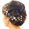 RoseRolan Pearl Hair Pin, Wedding, Party, Formal, 5 Pieces