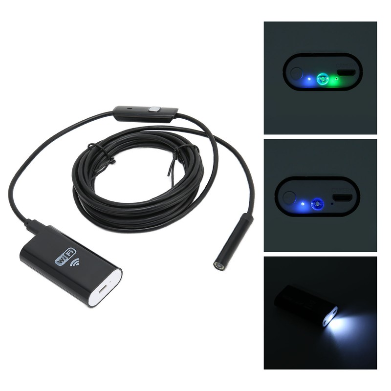 Wireless Inspection Camera IP67 Waterproof 720P HD WiFi Endoscope with
