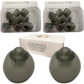 Vented Dome 4.0 Medium for Phonak, 054-0810, 2 Pack/20 Domes, Genuine OEM Switzerland Phonak Hearing aid Domes by Sonova, (2 Pack Medium)