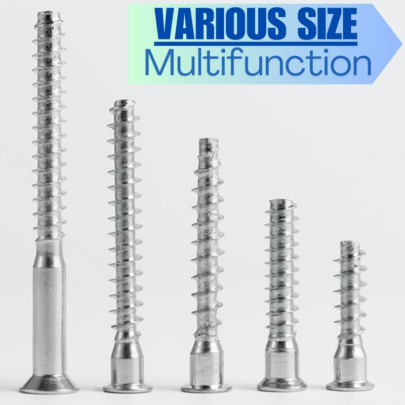 Confirmat Screws, 50PCs M5 x 50mm, Hex Socket Drive Countersunk