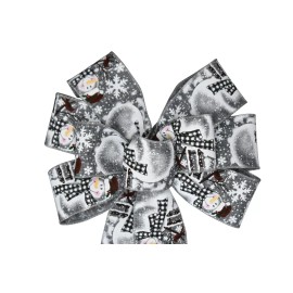 Dogwood Farm Market 10" HandMade Black & White Snowman Christmas Wired Wreath Bow Tree Holiday Truck