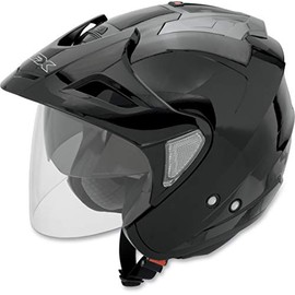AFX FX-50 Unisex-Adult Open-Face-Helmet-Style Helmet (Black, X-Small)