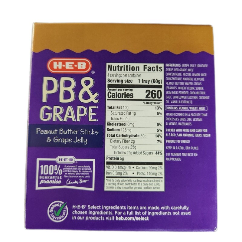 HEB select ingredients Peanut Butter Sticks & Grape Jelly Dip