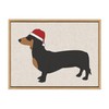 Kate and Laurel Sylvie Dachshund Through The Snow Framed Canvas