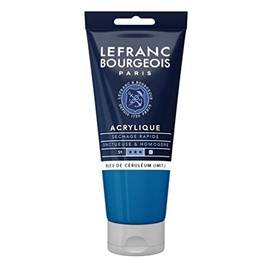 Lefranc & Bourgeois 300361 Fine Aycrl Color, 80 ml Tube, Highly Pigmented, Good Coverage, Creamy, Homogeneous Texture Cölinblau Shade