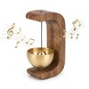1 Pack Magnetic Brass Doorbell, Clear Sound Door Chime, Hands-Free