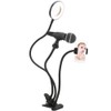 USB LED Ring Fill Light Lamp with Phone Holder Microphone