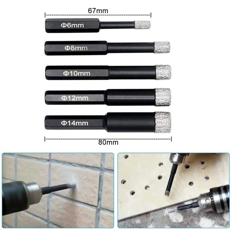 Diamond Hole Cutter 12mm Diamond Tipped Drill Bit Glass Ceramic