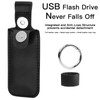 CaSZLUTION Microfiber Leather USB Flash Drive Case - Anti Lost
