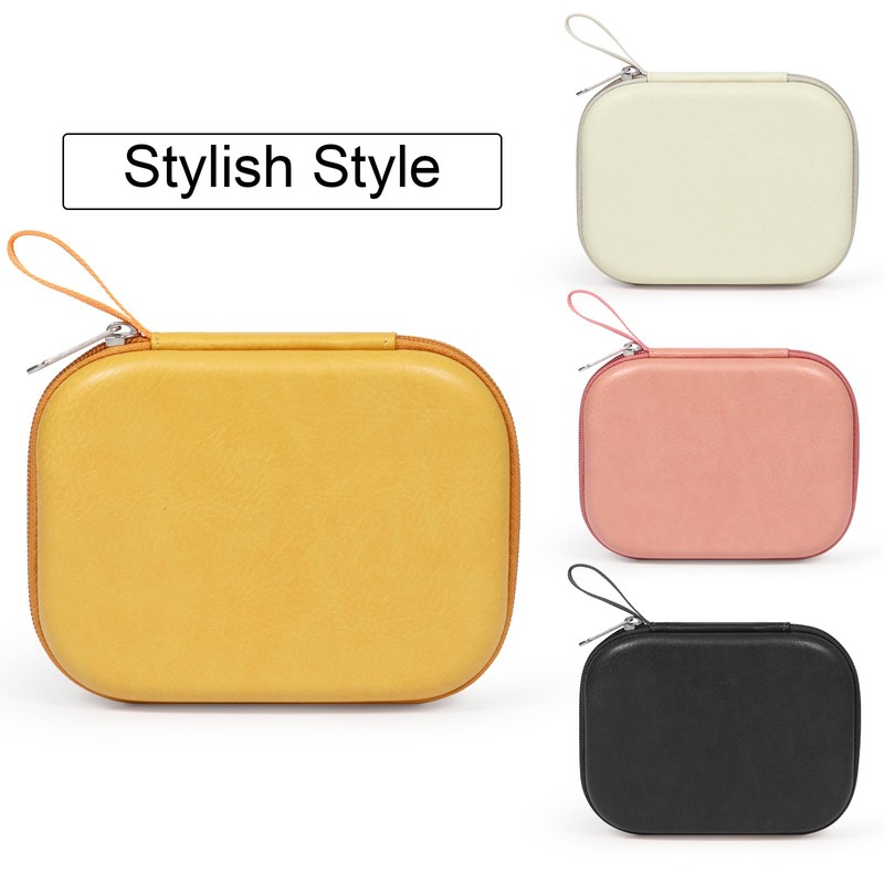 Bukere Travel Sunglasses Organizer Case, PU Leather Adjustable Slots for