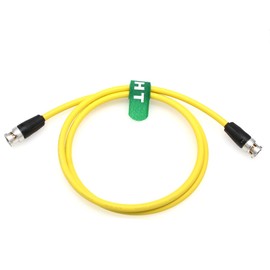 HangTon 12G 4K SDI BNC Cable for Canon C400 C500 C300 V-raptor Camera Ninja V SmallHD Portkeys Monitor Teradek Hollyland Vaxis, Yellow Canare 75 Ohm 50 cm