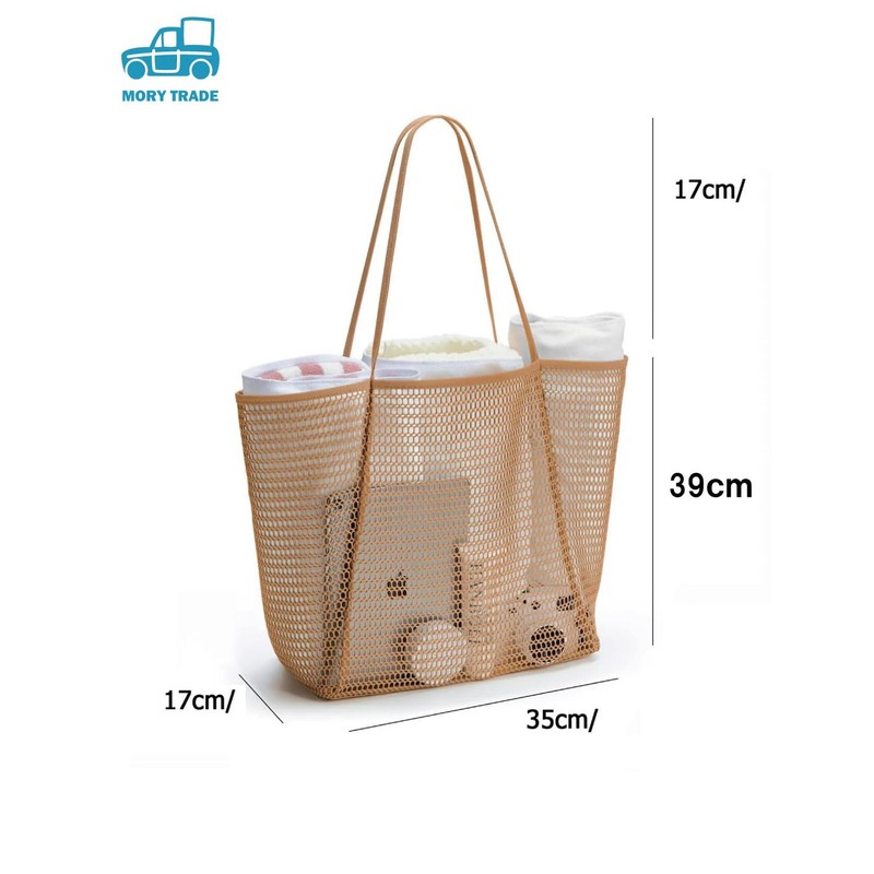 morytrade Mesh Bag Tote Beach Bag Pool Bag Lightweight Storage