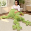 Zxioral Large Frog Stuffed Animal Green Frog Plush Toy Frog