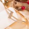 Luxury Court Filigree Electroplated Copper Alloy Gold Bracelet All-Match BangleColor: