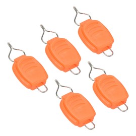 PATIKIL 5pcs Fishing Line Holder Bait Reel Fishing Line Holder Clip Buckle Stopper Line Keeper Accessories Orange