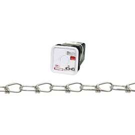 Campbell 0754126 Low Carbon Steel Inco Double Loop Chain in Square Pail, Zinc Plated, #1 Trade, 0.11" Diameter, 450' Length, 155 lbs Load Capacity
