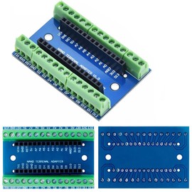 WWZMDiB Expansion Board Compatible with for Arduino Nano Family Nano 3.0 ESP32 Every Breakout Shields Board (3Pcs Blue)