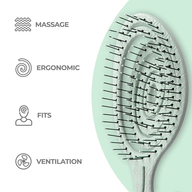 ETHEL Organic Hair Brush without pulling for women, men &