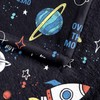 Wajade Space Cuddly Blanket for Children Cuddly Blanket Fluffy Sherpa