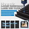 Hxszk 4-Pack Honeycomb Laser Bed Panels, Premium Black Anodized Aluminum