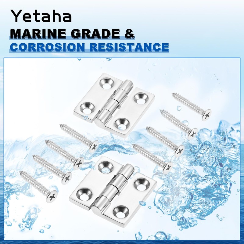 Yetaha Heavy Duty Stainless Steel Marine Grade Boat Hinges