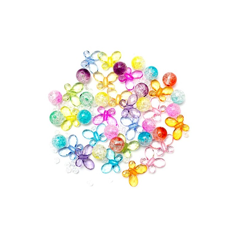 85+pc Acrylic Butterfly Bracelet and Cord Kit
