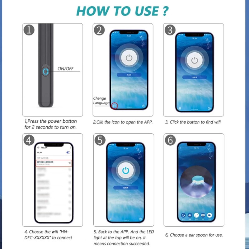 Ne3 Pro 2025 LED Ear Wax Cleaner Ear Camera Otoscope