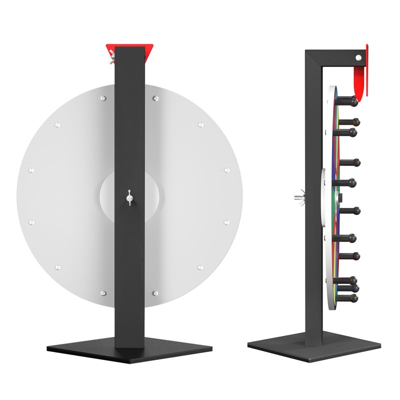 Retbtnm 12 Inch Prize Wheel, 12 Slots Color Spinning Wheel