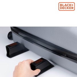 BLACK+DECKER Ladungsblöcke Set mit 6 Stück - Kofferraum Organizer - für Koffer, Umzugskartons, Einkäufe und mehr - Auto Organizer - Gepäckclips - Kunststoff - Schwarz