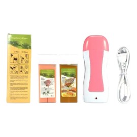 Kit Depilacion Corporal Depiladora Rodillo Cera Enrollable