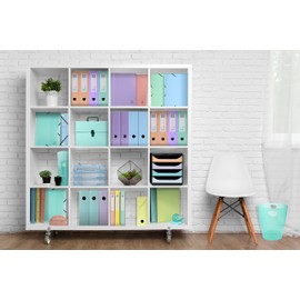 Exacompta - Ref 18262D - Aquarel Collection - MAG-CUBE Magazine File - 266 x 82 x 305mm in Size, Suitable for A4 Documents, Large Capacity - Pastle Blue (Pack of 6)