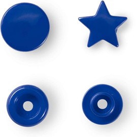 Prym 393216 Nähfrei-Druckknopf Color Snaps Stern königsblau, Kunststoff, One Size