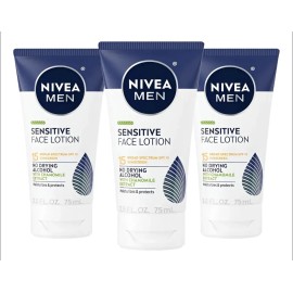 Paquete 3 Loción Facial Nivea Men Sensitive Fps 15 75ml