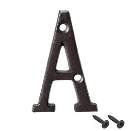 sourcing map House Letter, 3 Inch Cast Iron Letter a for Home Hotel Mailbox Address Sign