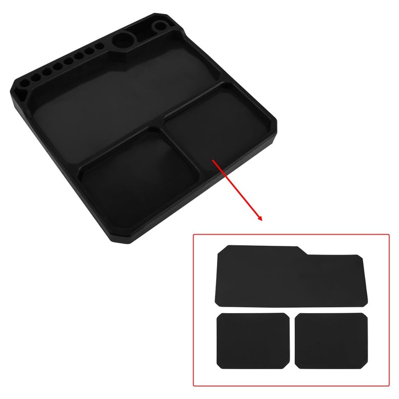 ZIJOT Silicone Tool Tray, Parts Tray Organizer with Tool Stand