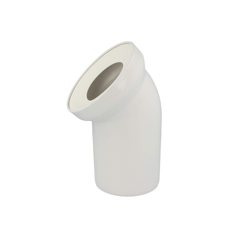 SANIT DN100 Toilet Connection Elbow 45 g White
