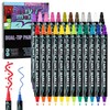 Dual Tip Markers Acrylic Colouring Feltips - 24 Colours Double