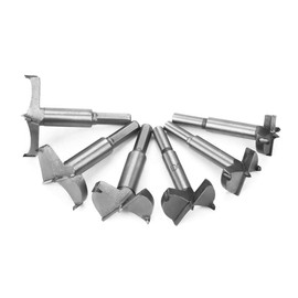 Forstner Drill Bit Set, 6 Pieces 30-60 mm High-Strength Steel Flat Bit Drill Bit Set Woodworking Hole Saw Wood Cutter Tool