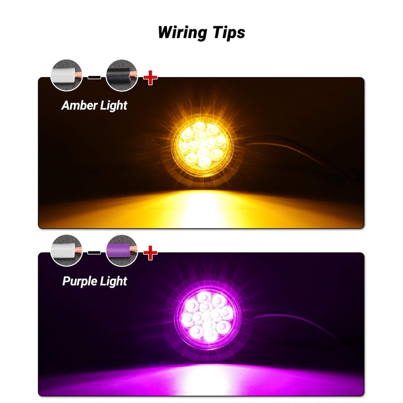 XtraGlow Dual Revolution 2.5" Round 13LEDs Amber Clearance Side Marker