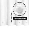 Barossa Design White Shower Curtain Liner with 6 Magnets -