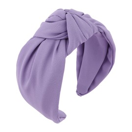 Knotted Headbands for Women Non Slip Wide Head Band Purple Headband Fashion Head Bands Top Knot Hairband Hair Accessories for Women