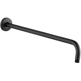 Katezon Duscharm Mit Flansch, Aus 304 Edelstahl, 60 cm Langer Duschkopfverlängerungsrohrarm, Wandmontiert Für Fest Installierten Badezimmerduschkopf (Mattschwarz)