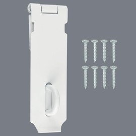 Alise Door Locks Hasp Latch,5 Inch SUS 304 Stainless Steel Safety Packlock Clasp Hasp Lock Latch,with Fixing Screw for External Doors Window Cabinet Pet Cage MS9W-5C